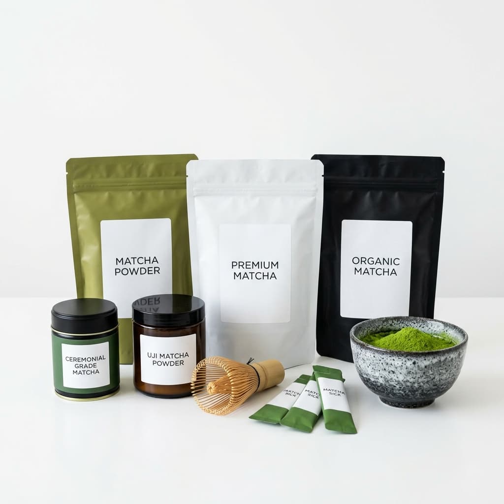 Retail-ready matcha packaging