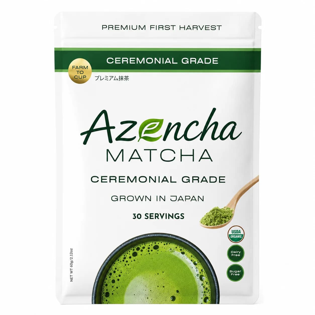 Azencha Kantong Matcha Premium 100g